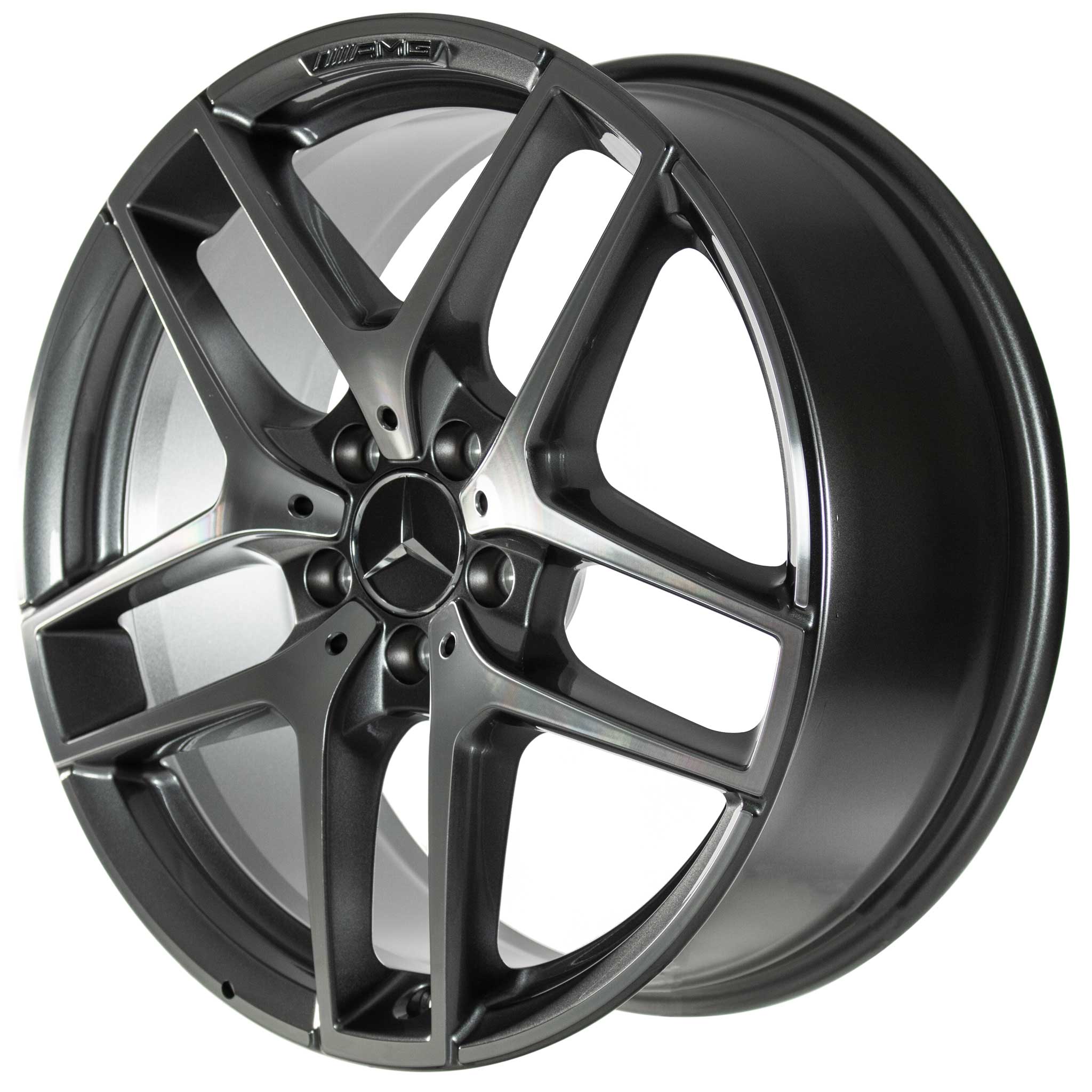 AMG 5 Twin Spoke [253-19] Himalaya Grey with High Sheen Alloy Wheel Product Image #2