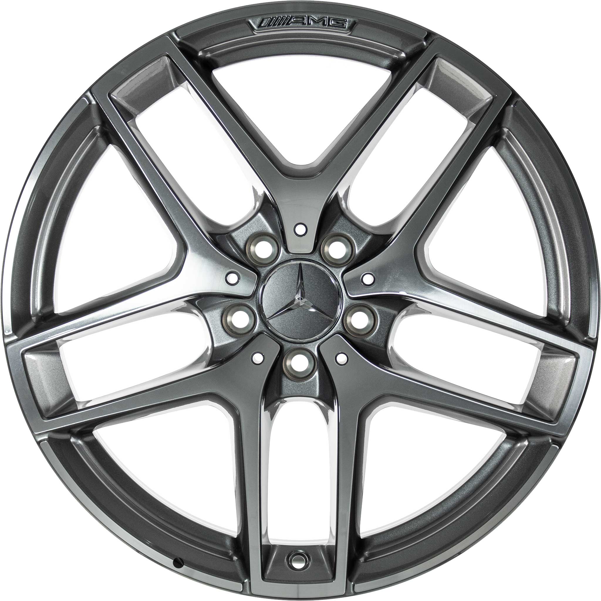 AMG 5 Twin Spoke [253-19] Himalaya Grey with High Sheen Alloy Wheel Product Image #1