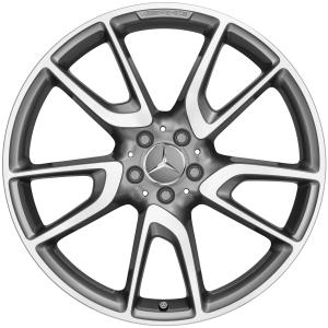 AMG 5 Twin Spoke [253-21] Himalaya Grey with High Sheen Alloy Wheel - Sizes 21in