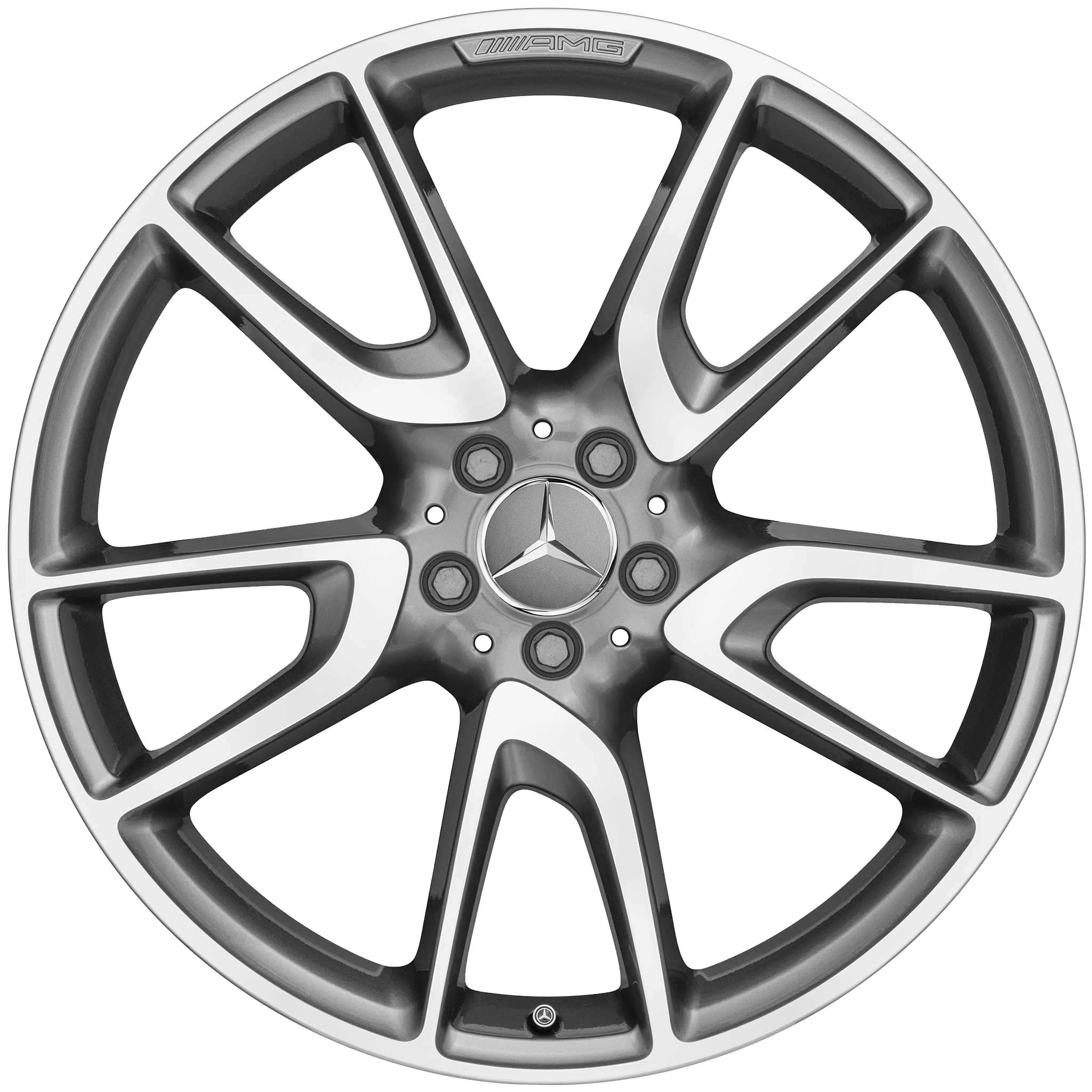 AMG 5 Twin Spoke [253-21] Himalaya Grey with High Sheen Alloy Wheel Product Image #1