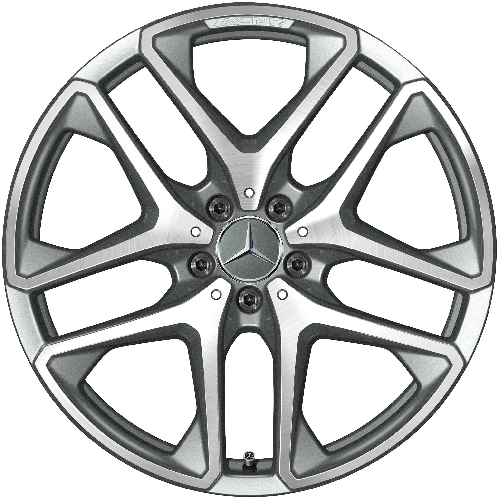 AMG 5 Twin Spoke [253-20] Himalaya Grey with High Sheen Alloy Wheel Product Image #1