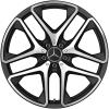 AMG 5 Twin Spoke [253-20] Matt Black with High Sheen Wheel Img 1