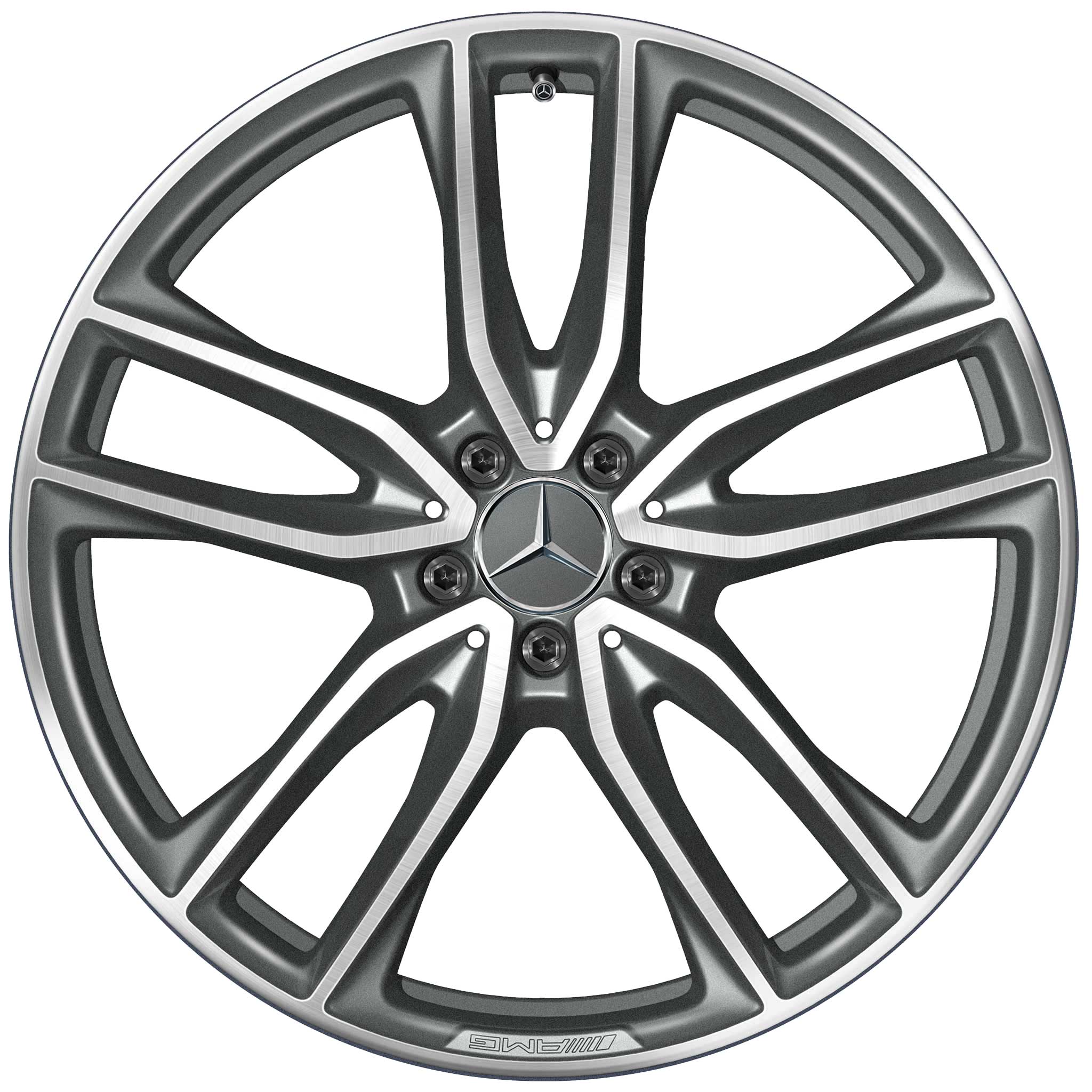 AMG 5 Twin Spoke [253-21] Himalaya Grey with High Sheen Alloy Wheel Product Image #1