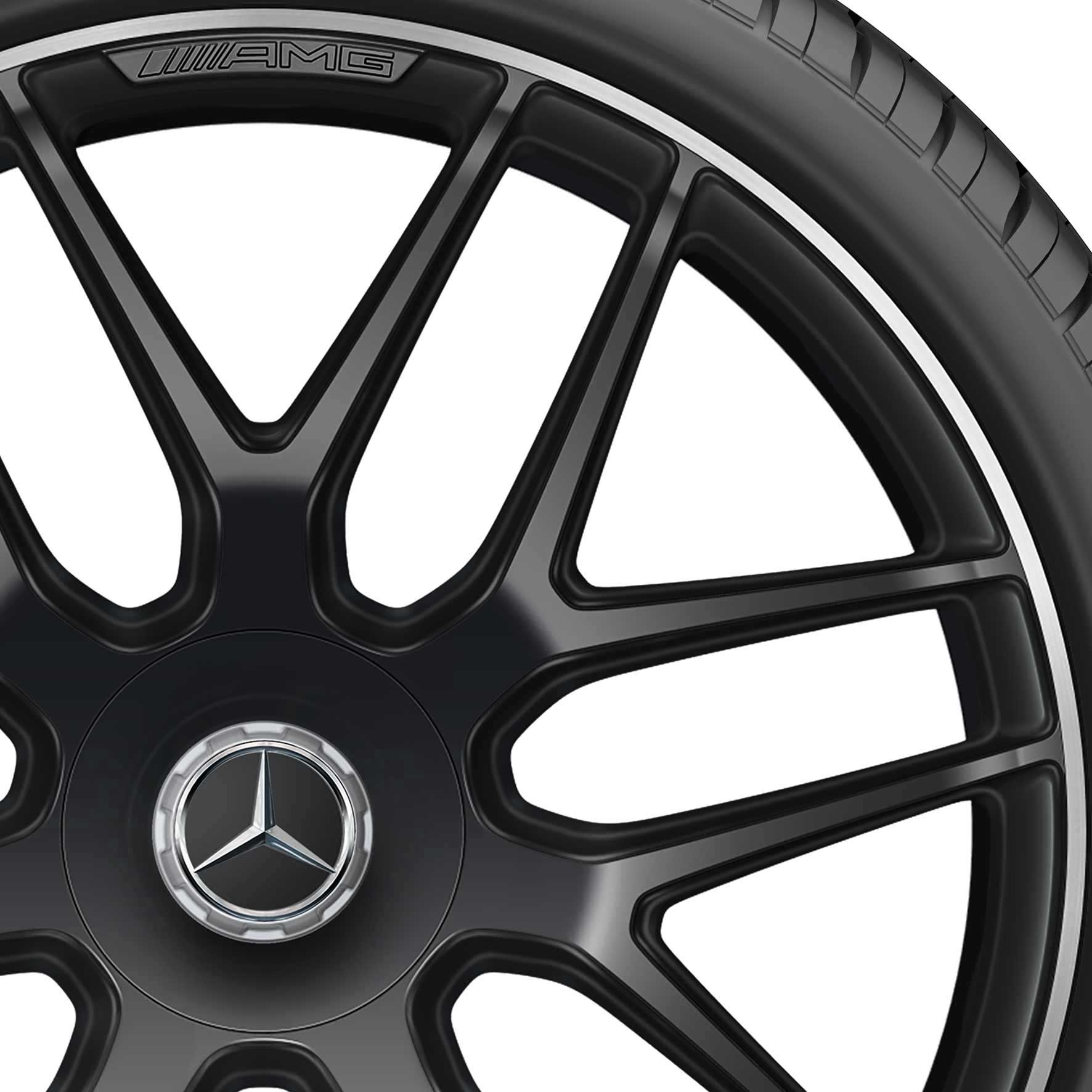 AMG Cross Spoke [253-21] Matt Black with High Sheen Rim Edge (Forged) Alloy Wheel Product Image #2