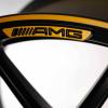 AMG Cross Spoke [253-21] Matt Black with Yellow Rim Edge (Forged) Wheel Img 4