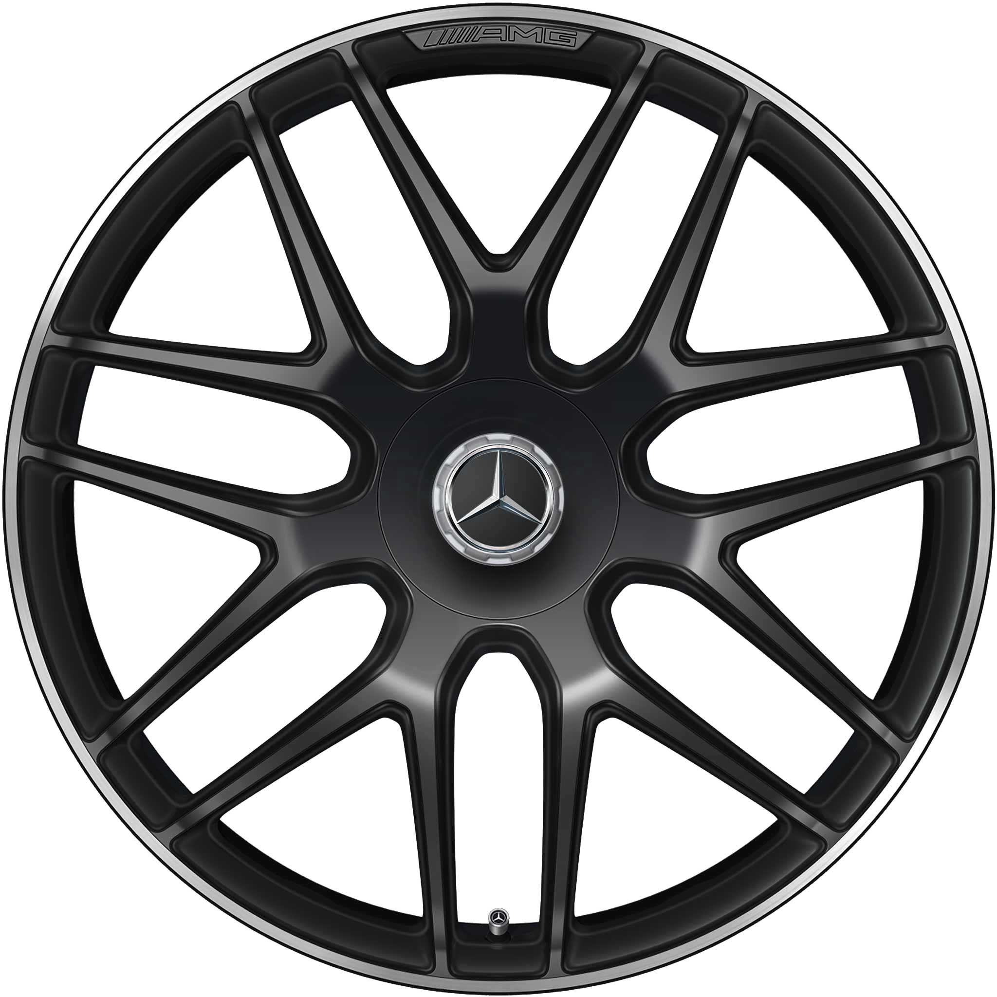 AMG Cross Spoke [253-21] Matt Black with High Sheen Rim Edge (Forged) Alloy Wheel Product Image #1