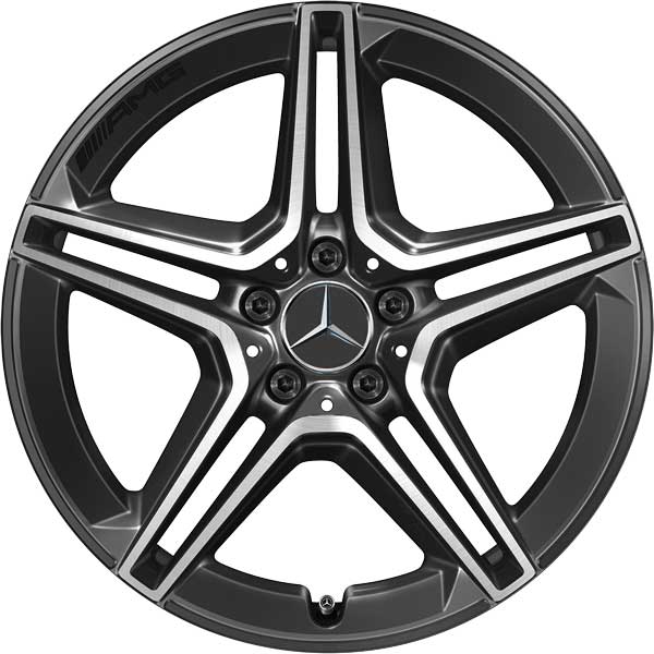 AMG 5 Twin Spoke [253-19] Gloss Back with High Sheen Alloy Wheel Product Image #1