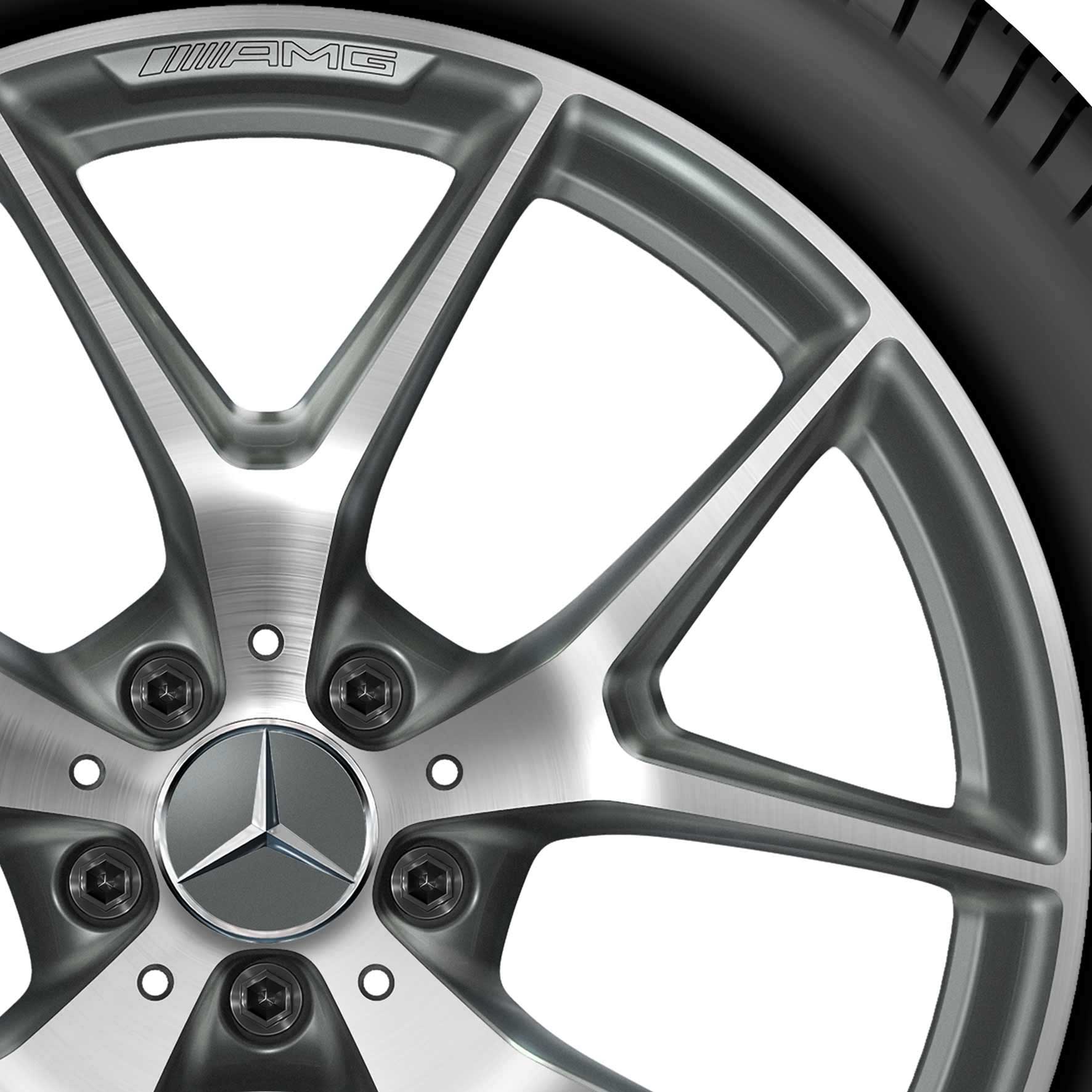 AMG 5 Double Spoke [253-20] Himalaya Grey with High Sheen Alloy Wheel Product Image #2