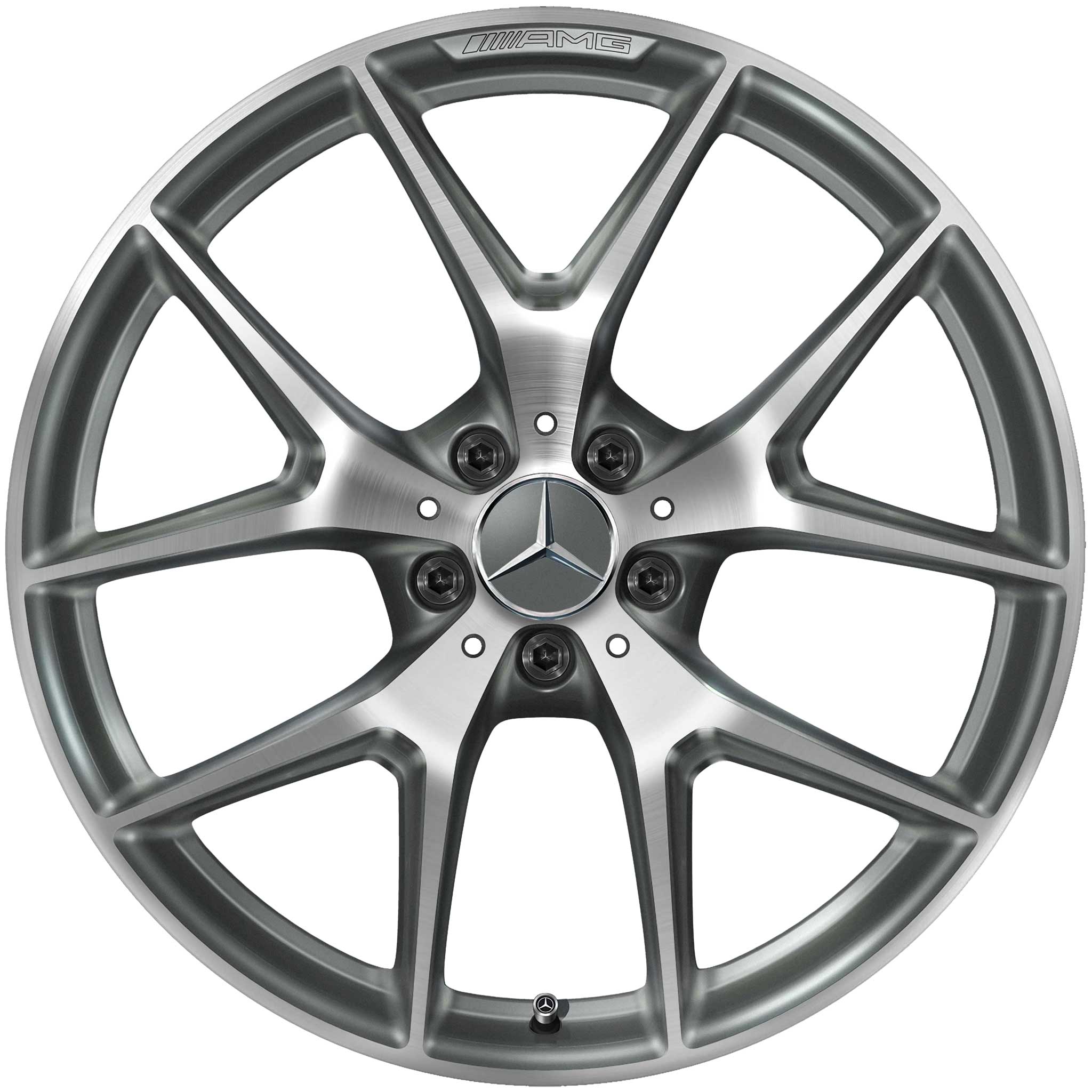 AMG 5 Double Spoke [253-20] Himalaya Grey with High Sheen Alloy Wheel Product Image #1