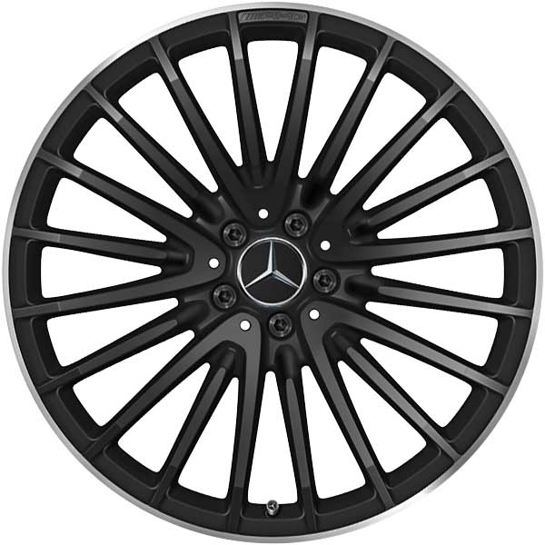 AMG Multispoke [253-21] Matt Black with High Sheen Rim Edge Alloy Wheel Product Image #1