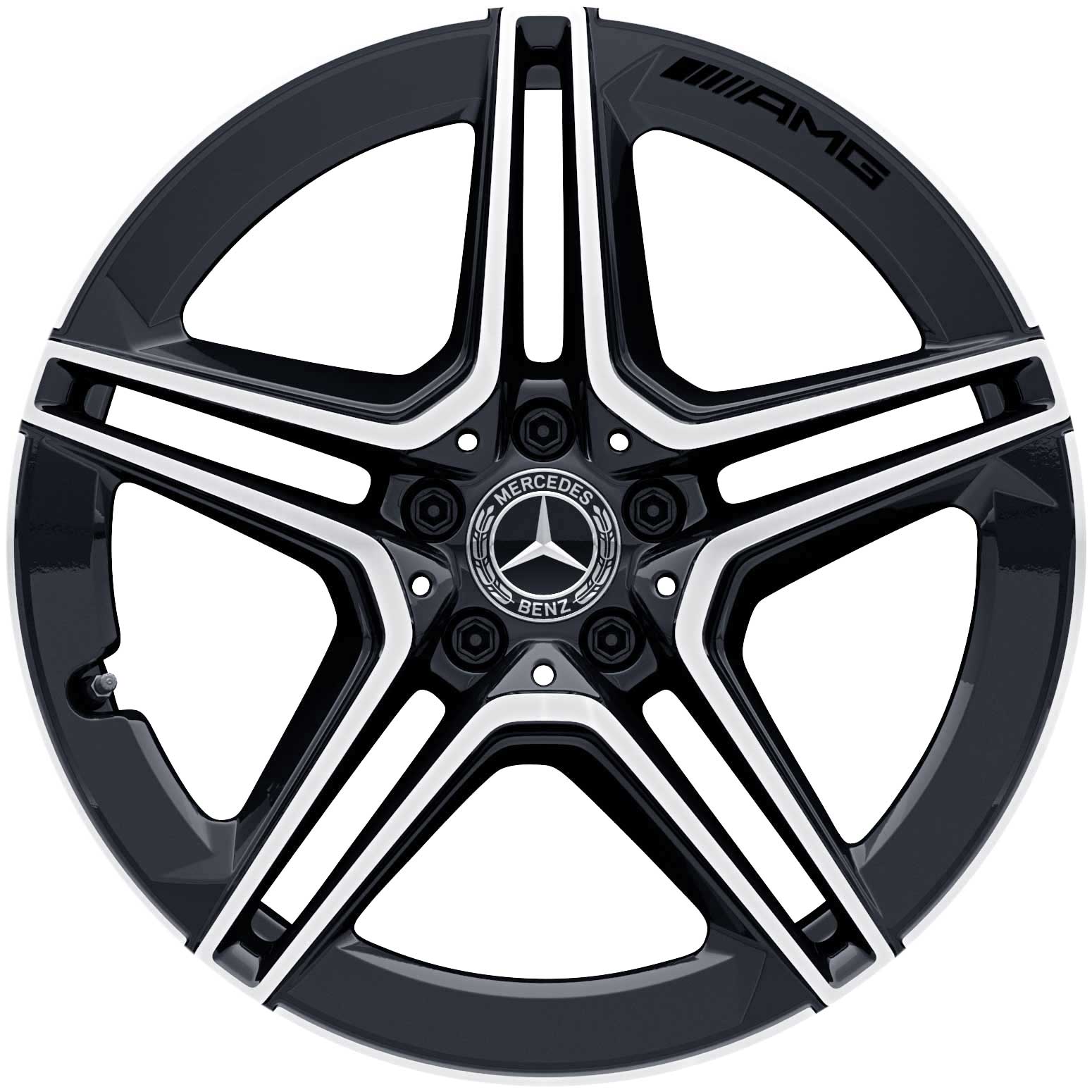 AMG 5 Twin Spoke [257-19] Gloss Black with High Sheen Alloy Wheel Product Image #1