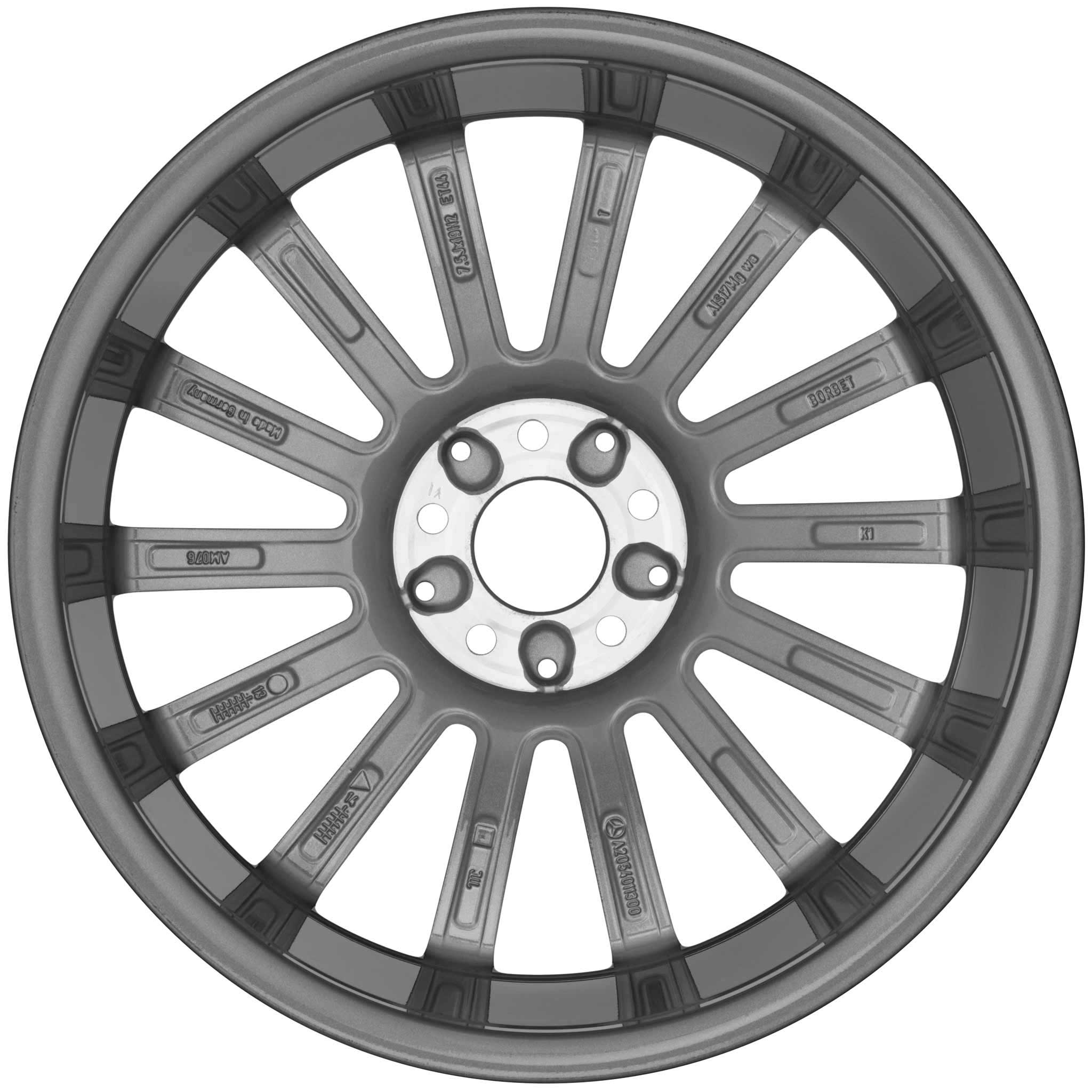 AMG Multispoke [257-20] Gloss Black with High Sheen Alloy Wheel Product Image #3