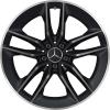 AMG 5 Twin Spoke [257-20] Matt Black with High Sheen Rim Edge Wheel Img 1