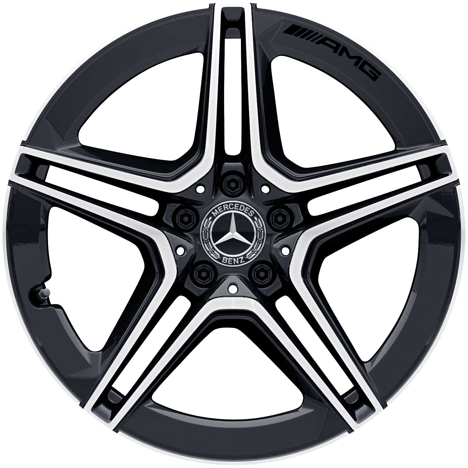 AMG 5 Twin Spoke [257-19] Gloss Black with High Sheen Alloy Wheel Product Image #1