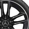 AMG 5 Twin Spoke [257-20] Matt Black with High Sheen Rim Edge Wheel Img 2