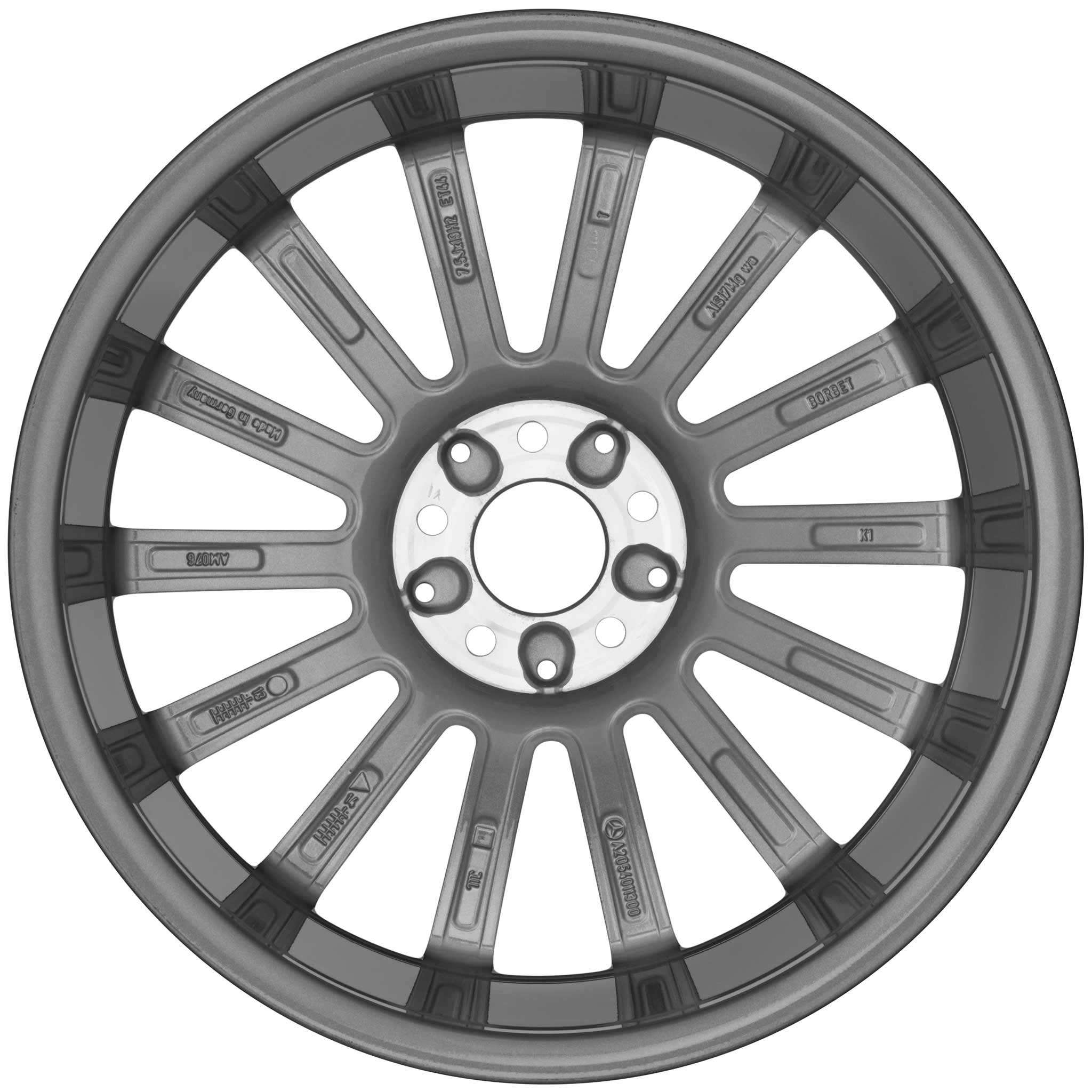 AMG Multispoke [257-20] Himalaya Grey with High Sheen Alloy Wheel Product Image #3