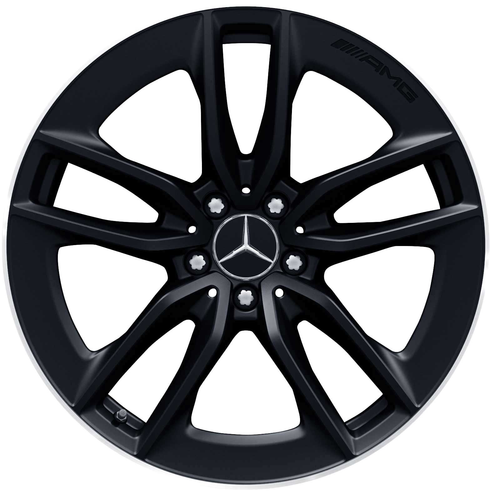 AMG Multispoke [290-19] Matt Black with High Sheen Rim Edge Alloy Wheel Product Image #1