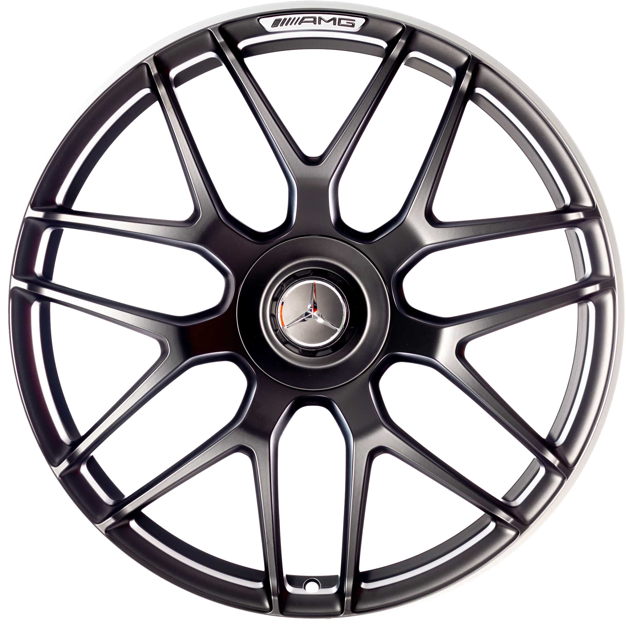 AMG Cross Spoke [290-21] Matt Black with High Sheen Rim Edge (Forged) Alloy Wheel Product Image #1