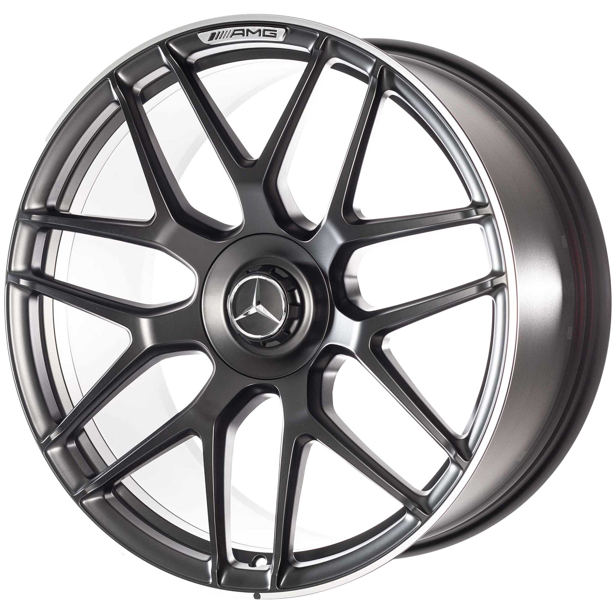 AMG Cross Spoke [290-21] Matt Black with High Sheen Rim Edge (Forged) Alloy Wheel Product Image #2