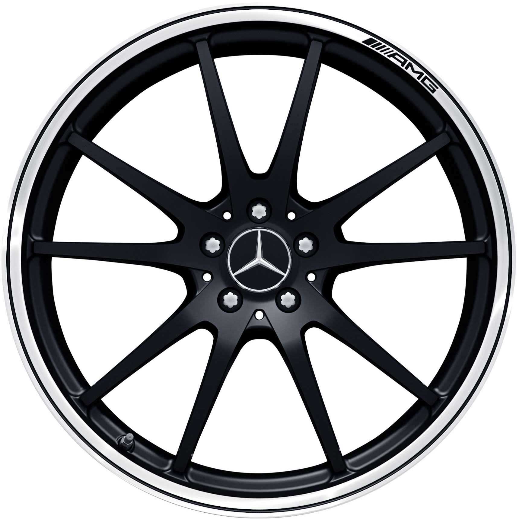 AMG 10 Spoke [290-21] Matt Black with High Sheen Rim Edge Alloy Wheel Product Image #1