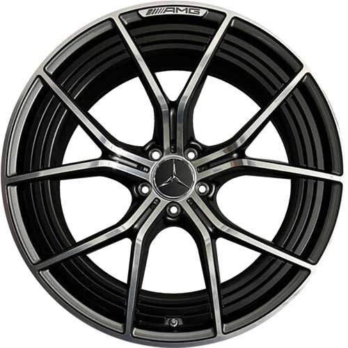 AMG Multispoke [290-21] Matt Black with High Sheen Rim Edge Alloy Wheel Product Image #1