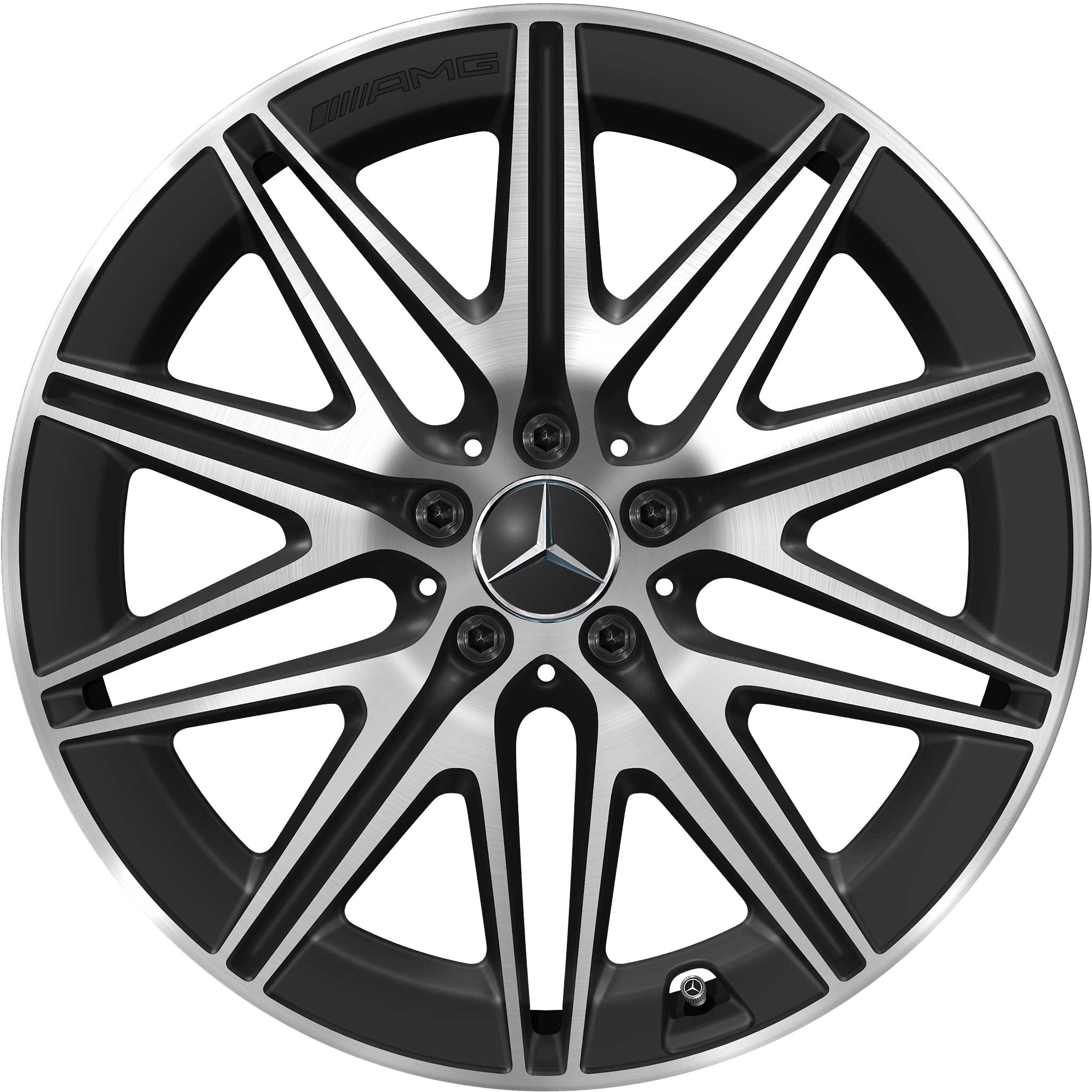 AMG Multispoke [290-20] Matt Black with High Sheen Alloy Wheel Product Image #1
