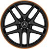 AMG 5 Twin Spoke [292-21] Gloss Black with Orange Rim Edge Wheel Img 1