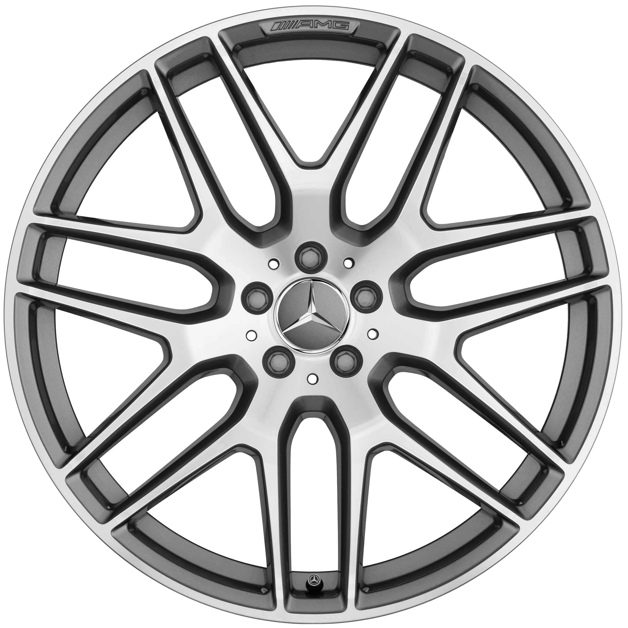 AMG 7 Double Spoke [292-22] Himalaya Grey with High Sheen Alloy Wheel Product Image #1