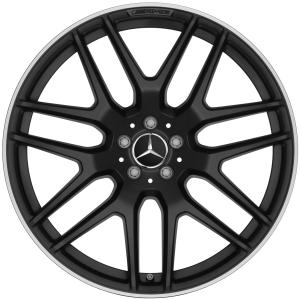 AMG 7 Double Spoke [292-22] Matt Black with High Sheen Rim Edge Alloy Wheel - Sizes 22in