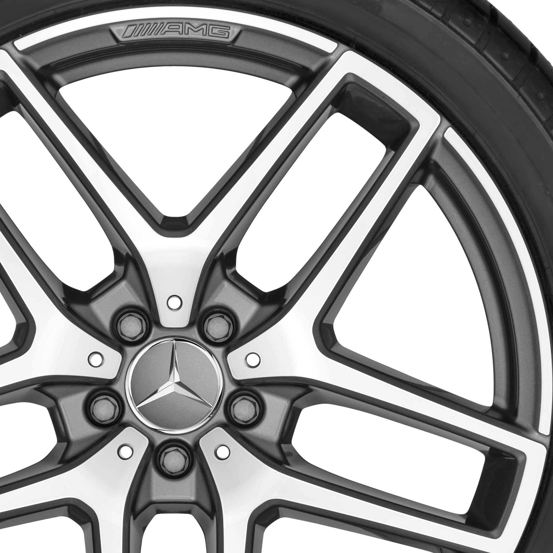 AMG 5 Twin Spoke [292-21] Himalaya Grey with High Sheen Alloy Wheel Product Image #2