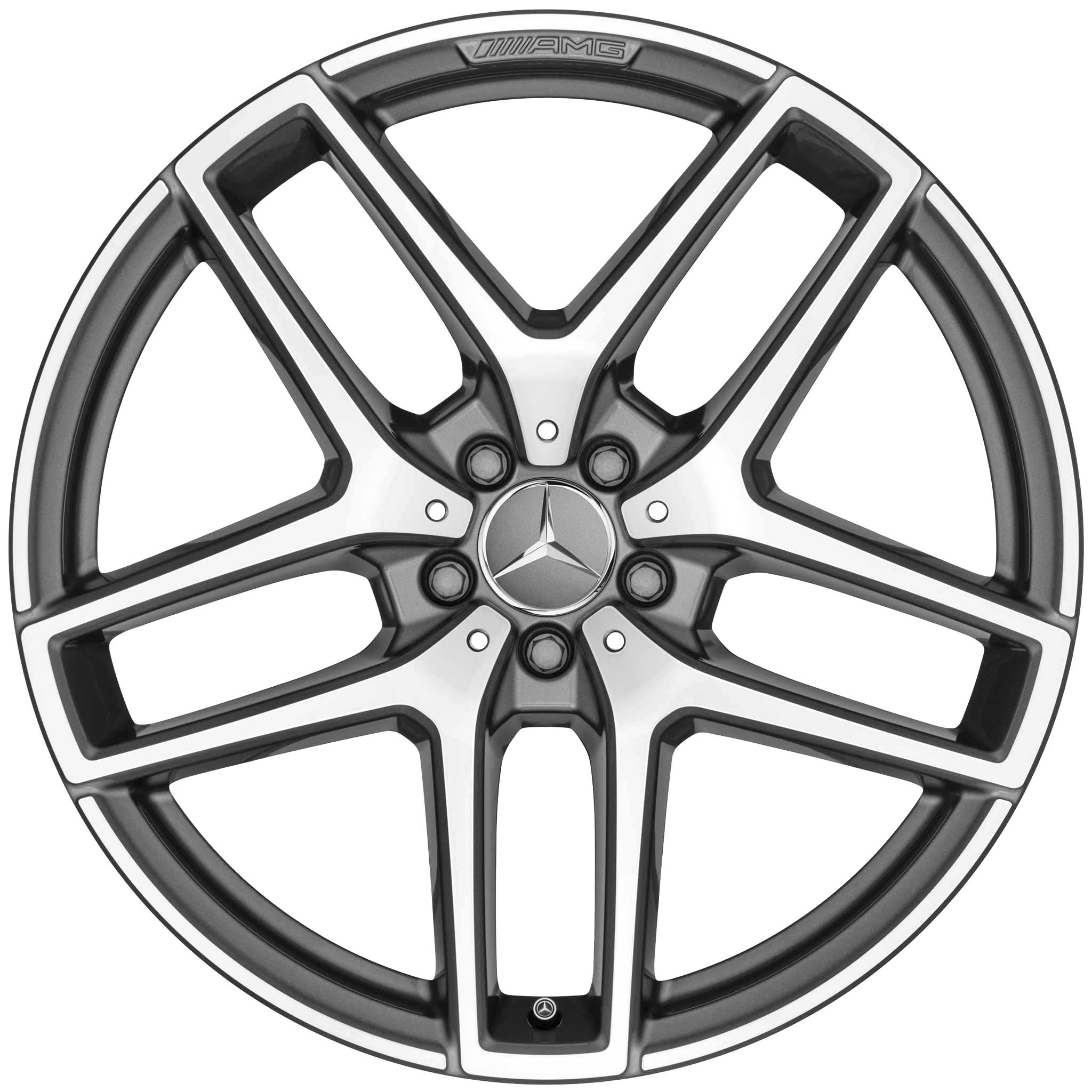 AMG 5 Twin Spoke [292-21] Himalaya Grey with High Sheen Alloy Wheel Product Image #1
