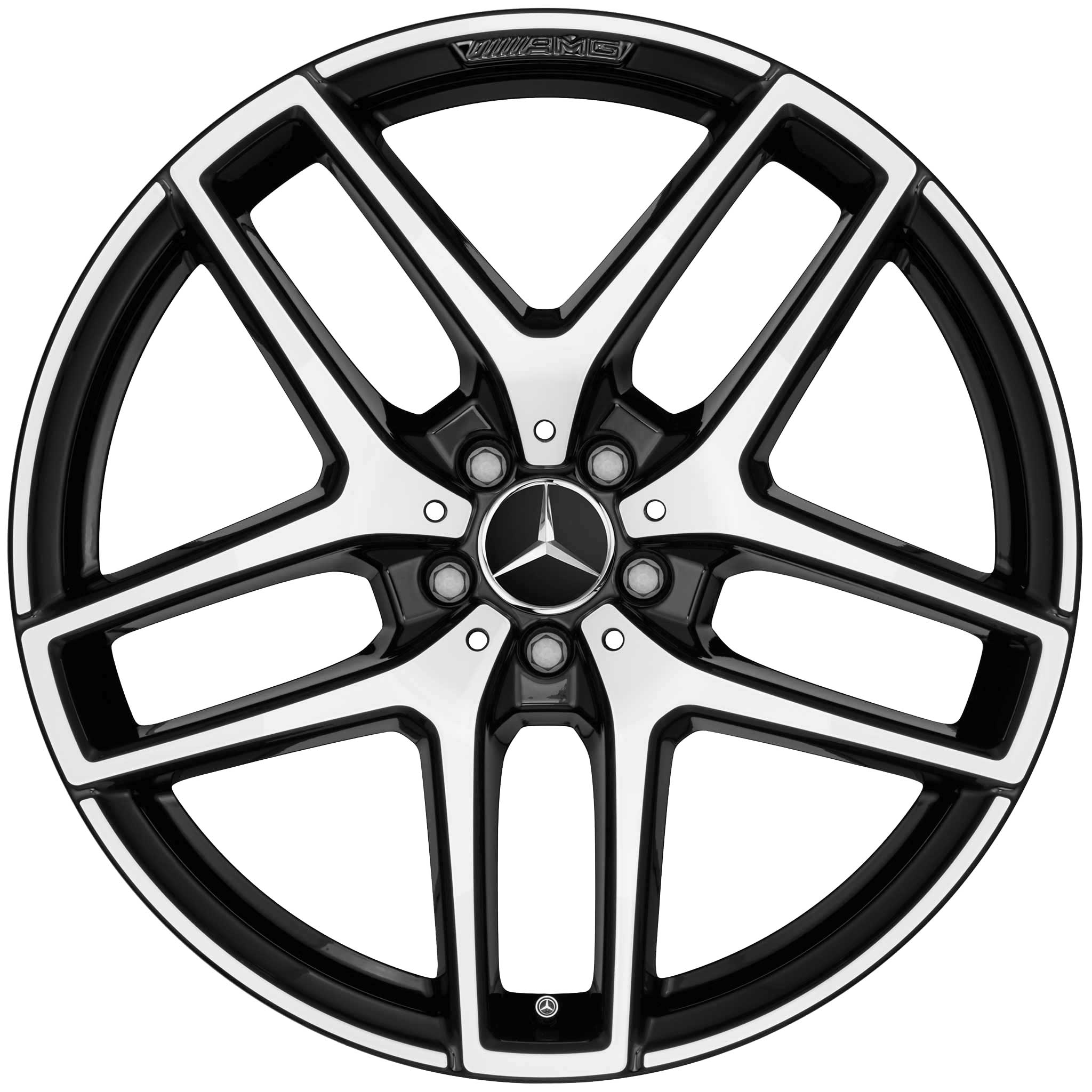 AMG 5 Twin Spoke [292-21] Gloss Back with High Sheen Alloy Wheel Product Image #1
