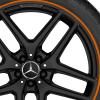 AMG 5 Twin Spoke [292-21] Gloss Black with Orange Rim Edge Wheel Img 2