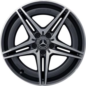 AMG 5 Twin Spoke [293-19] Tantalite Grey with High Sheen Alloy Wheel for Mercedes EQS V297 - Sizes 19in