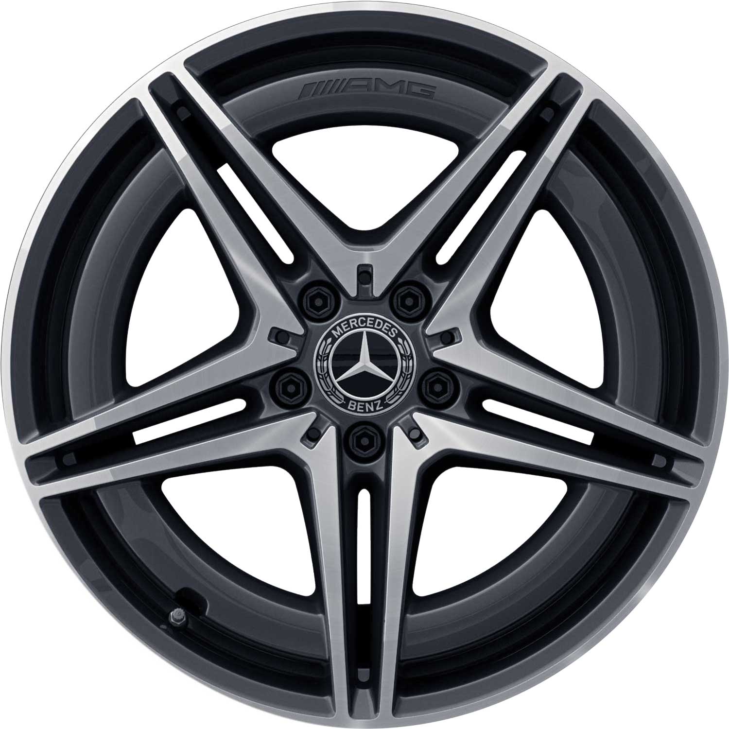 AMG 5 Twin Spoke [293-19] Tantalite Grey with High Sheen Alloy Wheel Product Image #1
