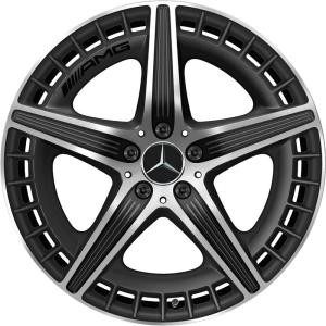AMG 5 Twin Spoke [294-21] Matt Black with High Sheen Alloy Wheel - Sizes 21in