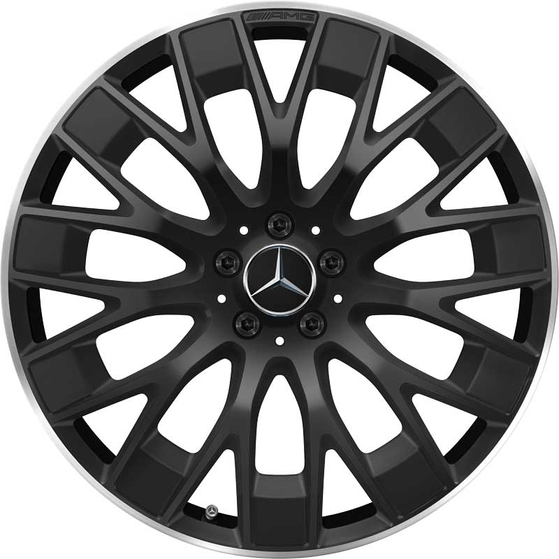 AMG Multispoke [294-21] Matt Black with High Sheen Rim Edge Alloy Wheel Product Image #1
