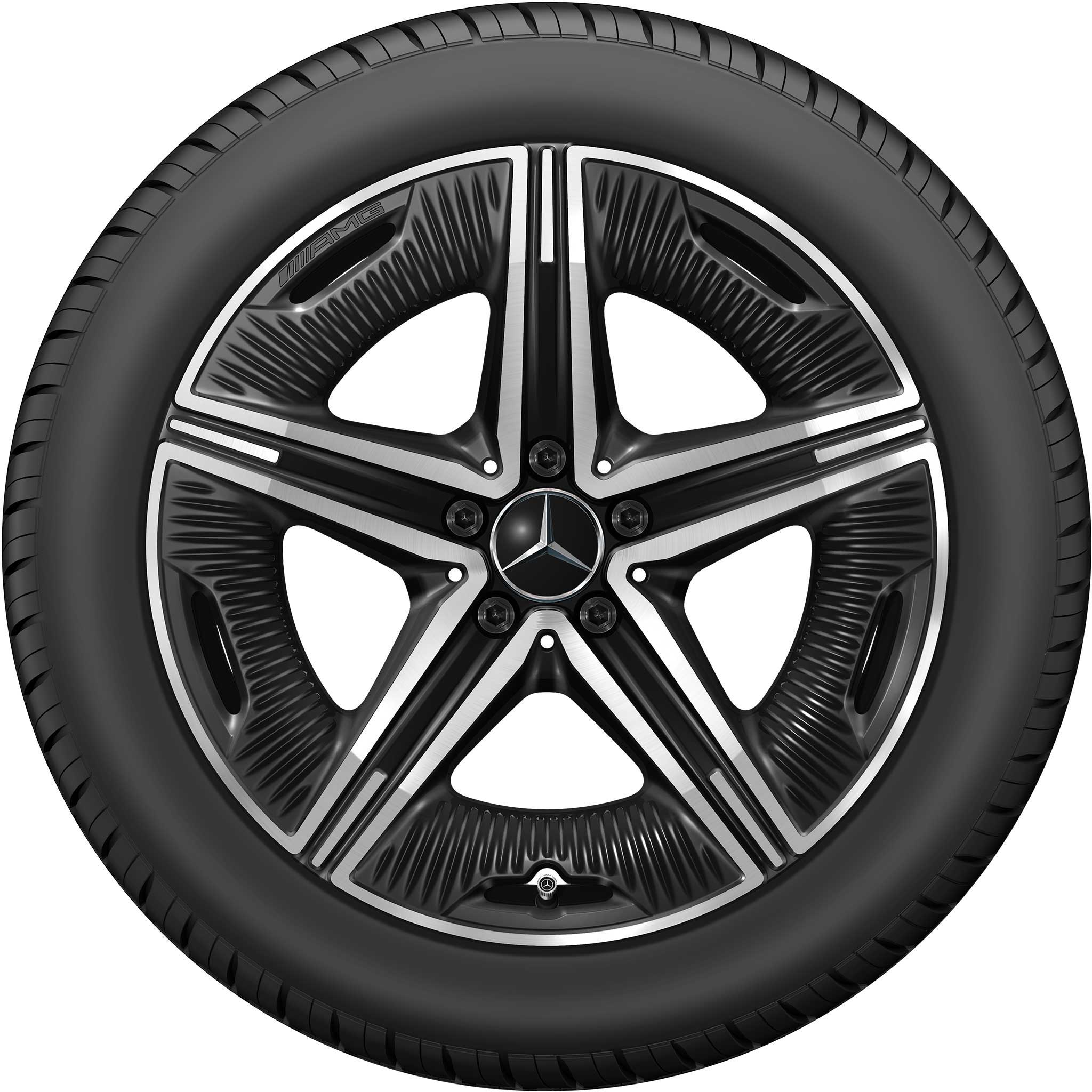 AMG 5 Twin Spoke [295-19] Gloss Back with High Sheen Alloy Wheel Product Image #2