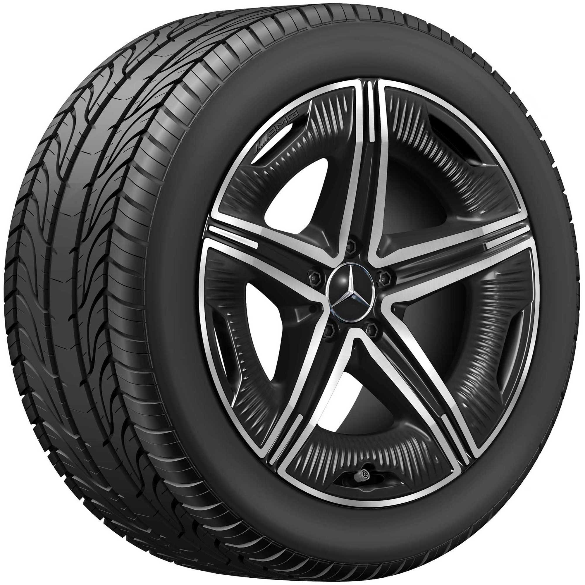 AMG 5 Twin Spoke [295-19] Gloss Back with High Sheen Alloy Wheel Product Image #3