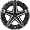 AMG 5 Twin Spoke [295-19] Gloss Back with High Sheen Wheel Img 1