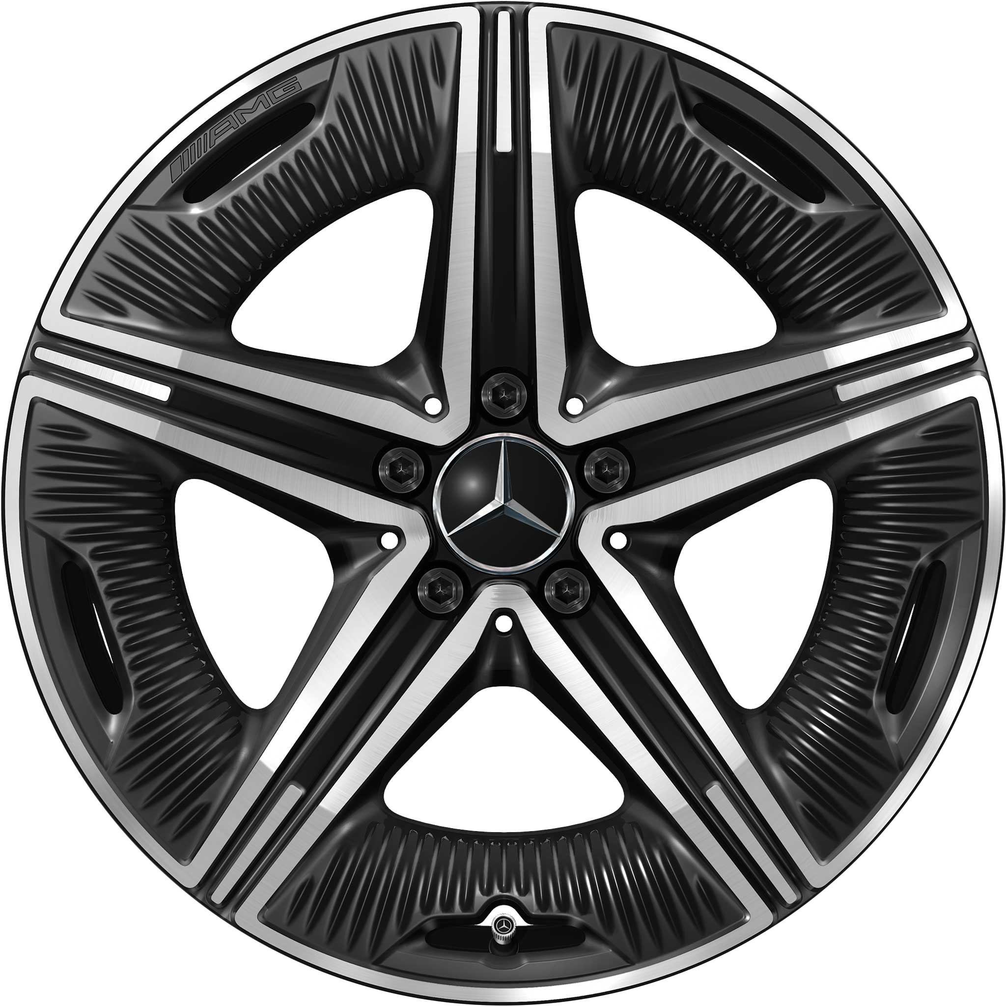 AMG 5 Twin Spoke [295-19] Gloss Back with High Sheen Alloy Wheel Product Image #1