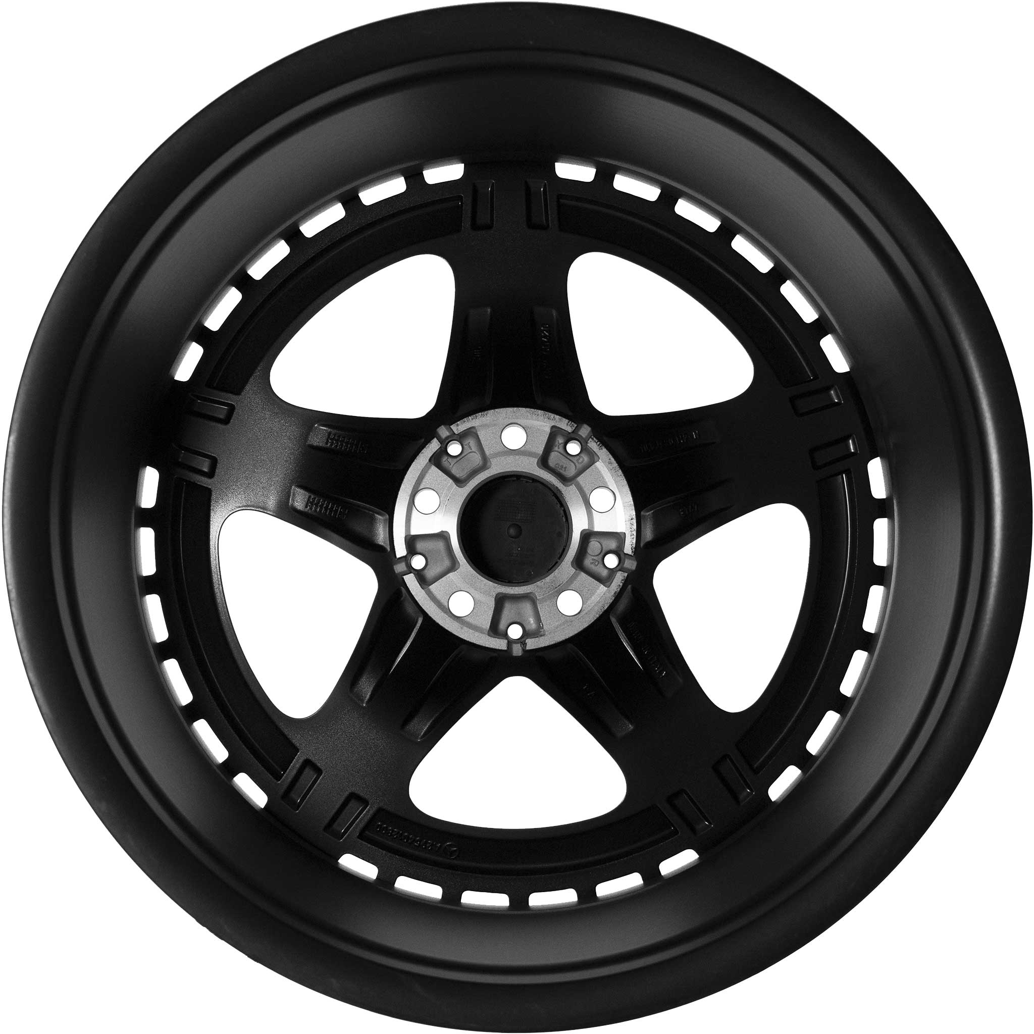 AMG 5 Twin Spoke [295-20] Matt Black with High Sheen Alloy Wheel Product Image #3