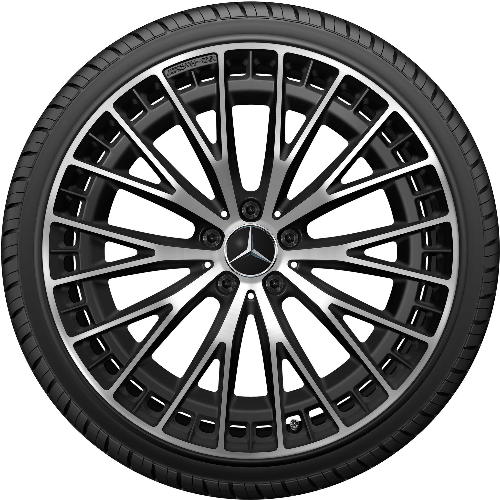 AMG Multispoke [295-21] Matt Black with High Sheen Alloy Wheel Product Image #2