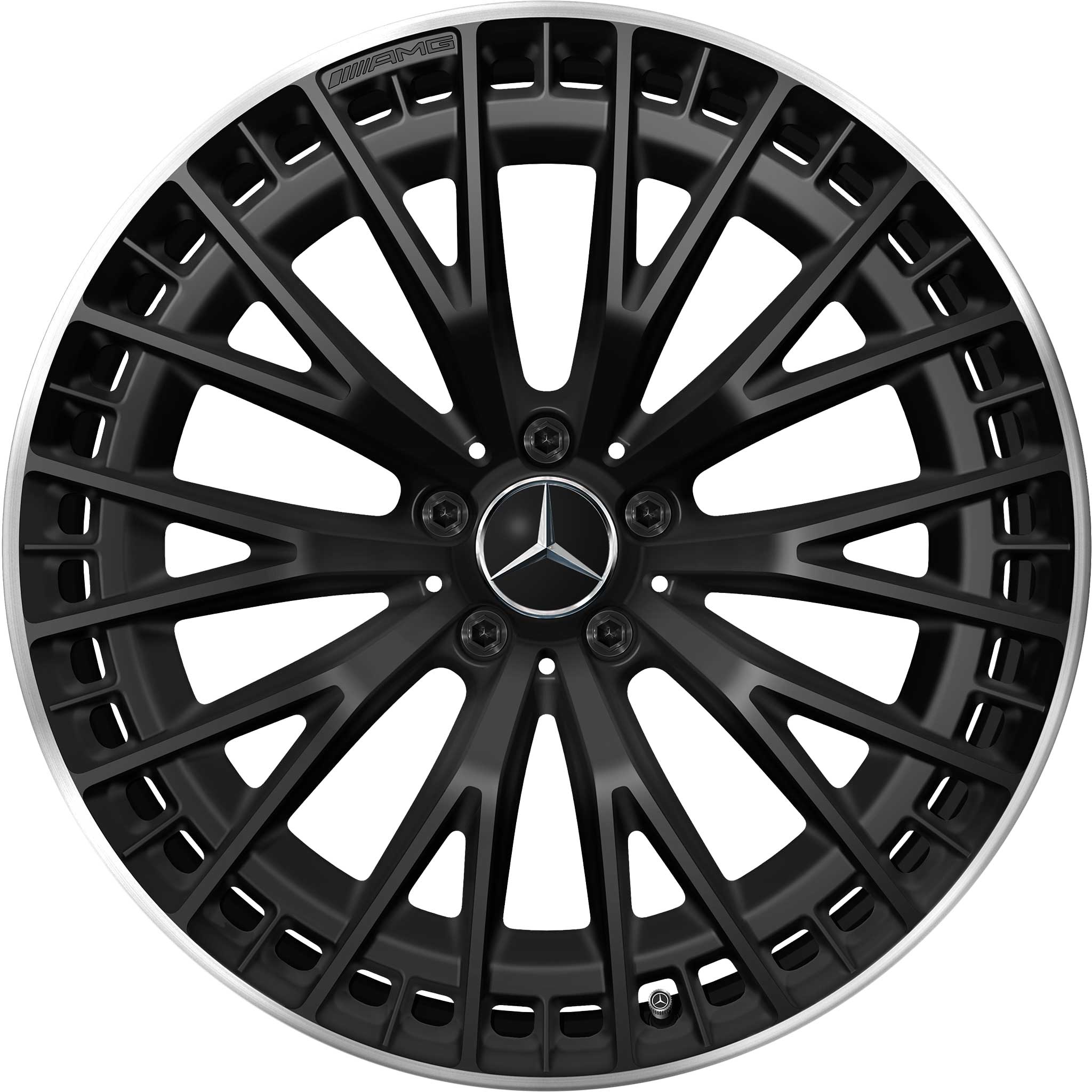 AMG Multispoke [295-21] Matt Black with High Sheen Rim Edge Alloy Wheel Product Image #1