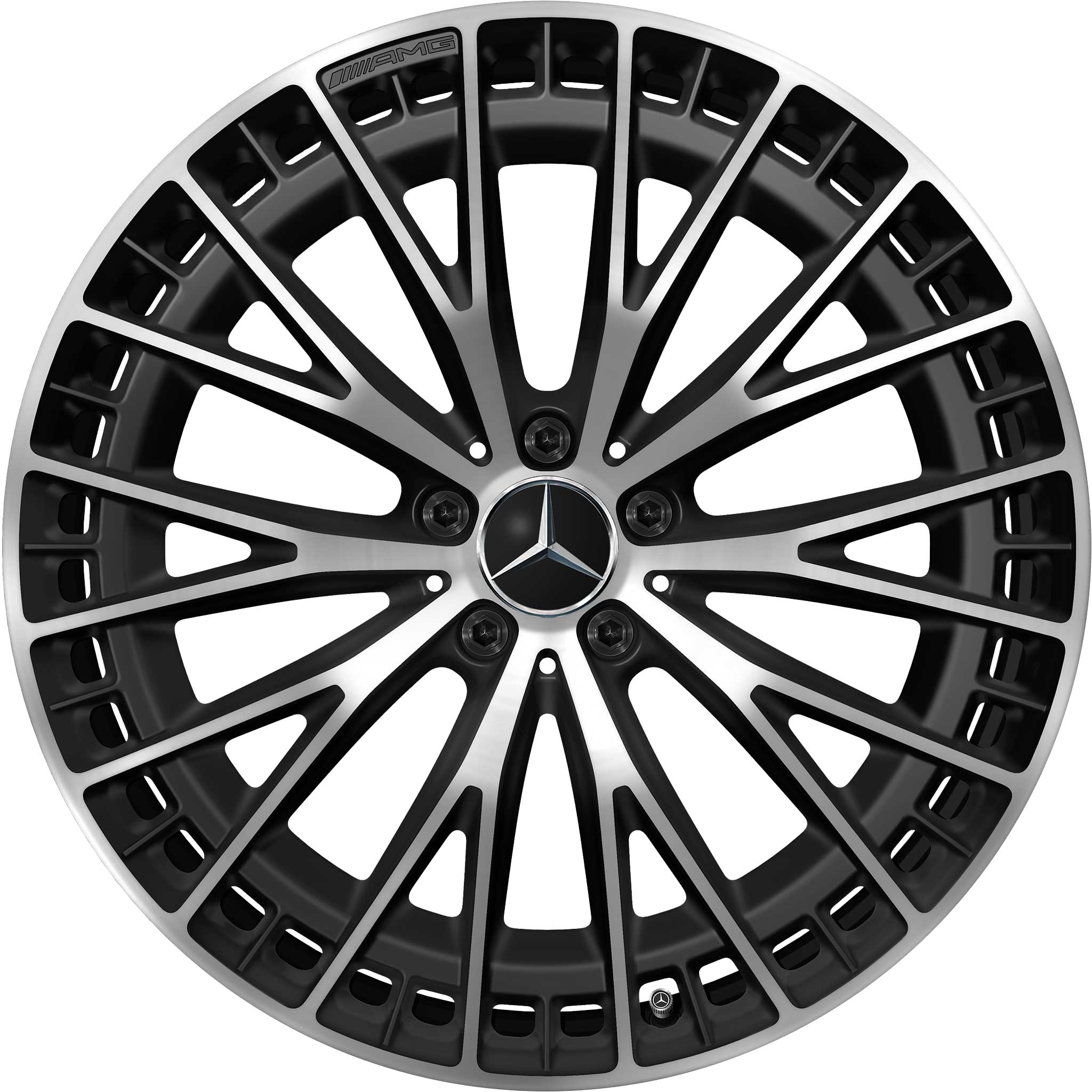 AMG Multispoke [295-21] Matt Black with High Sheen Alloy Wheel Product Image #1