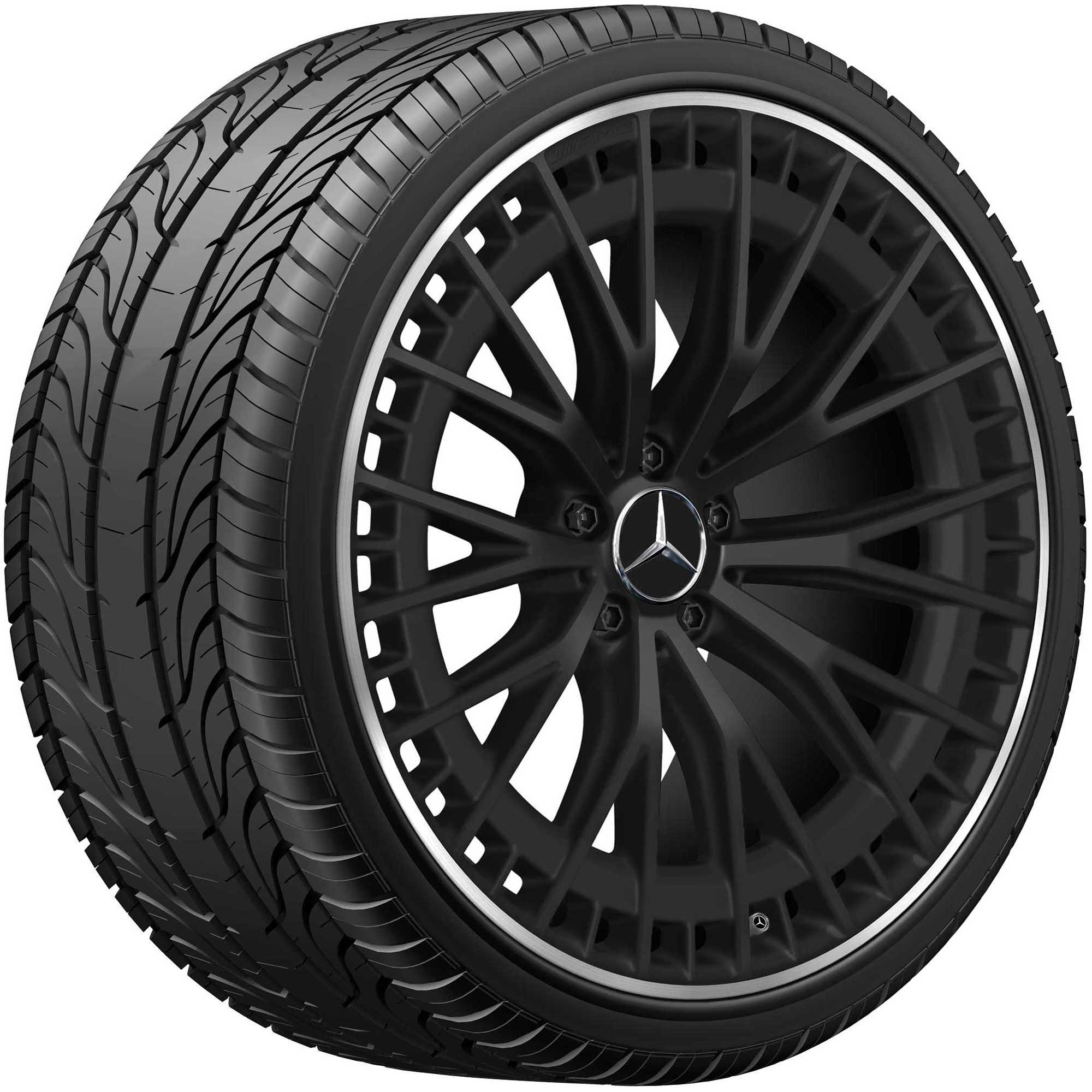 AMG Multispoke [295-21] Matt Black with High Sheen Rim Edge Alloy Wheel Product Image #3