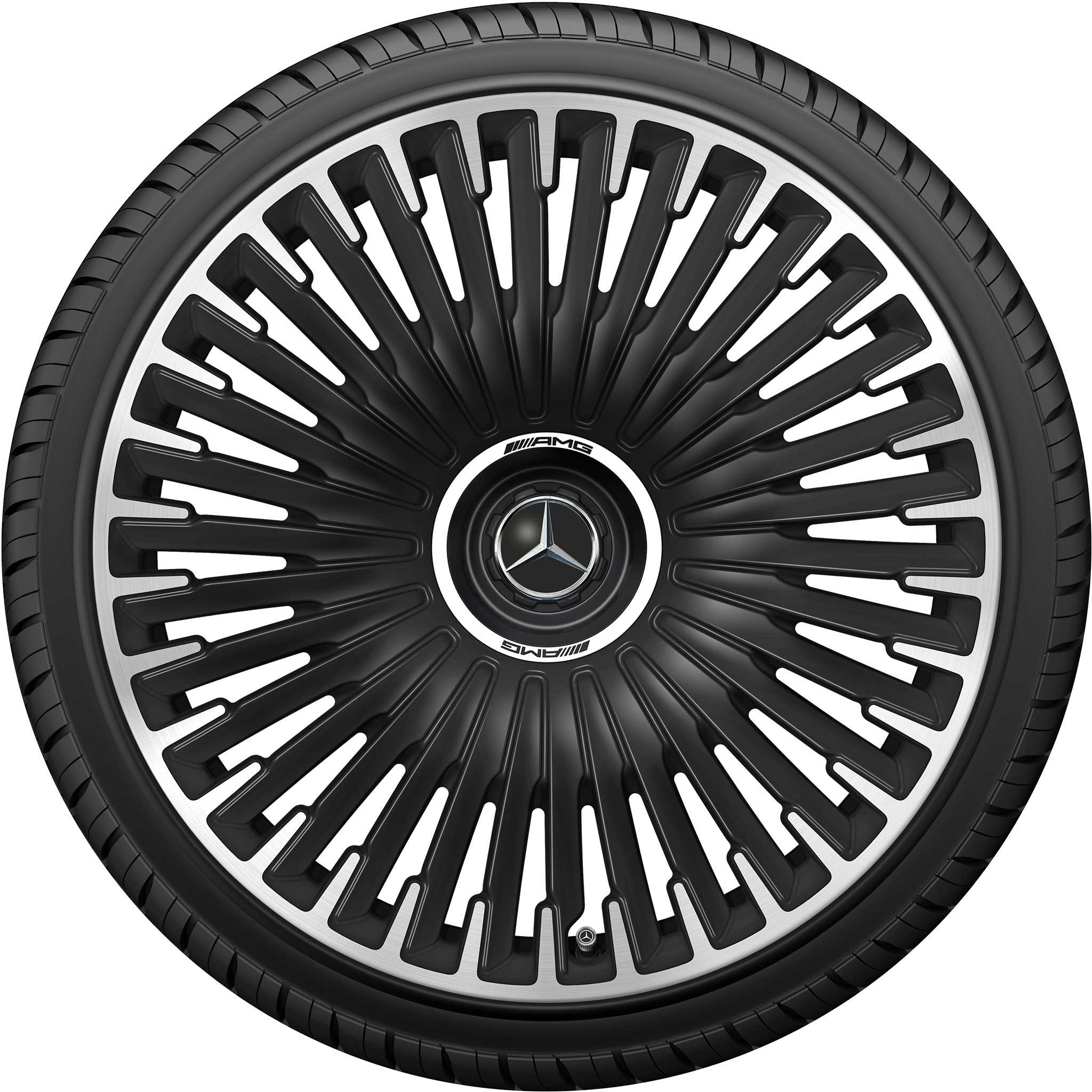 AMG Multispoke [295-21] Matt Black with High Sheen Rim Edge Alloy Wheel Product Image #2