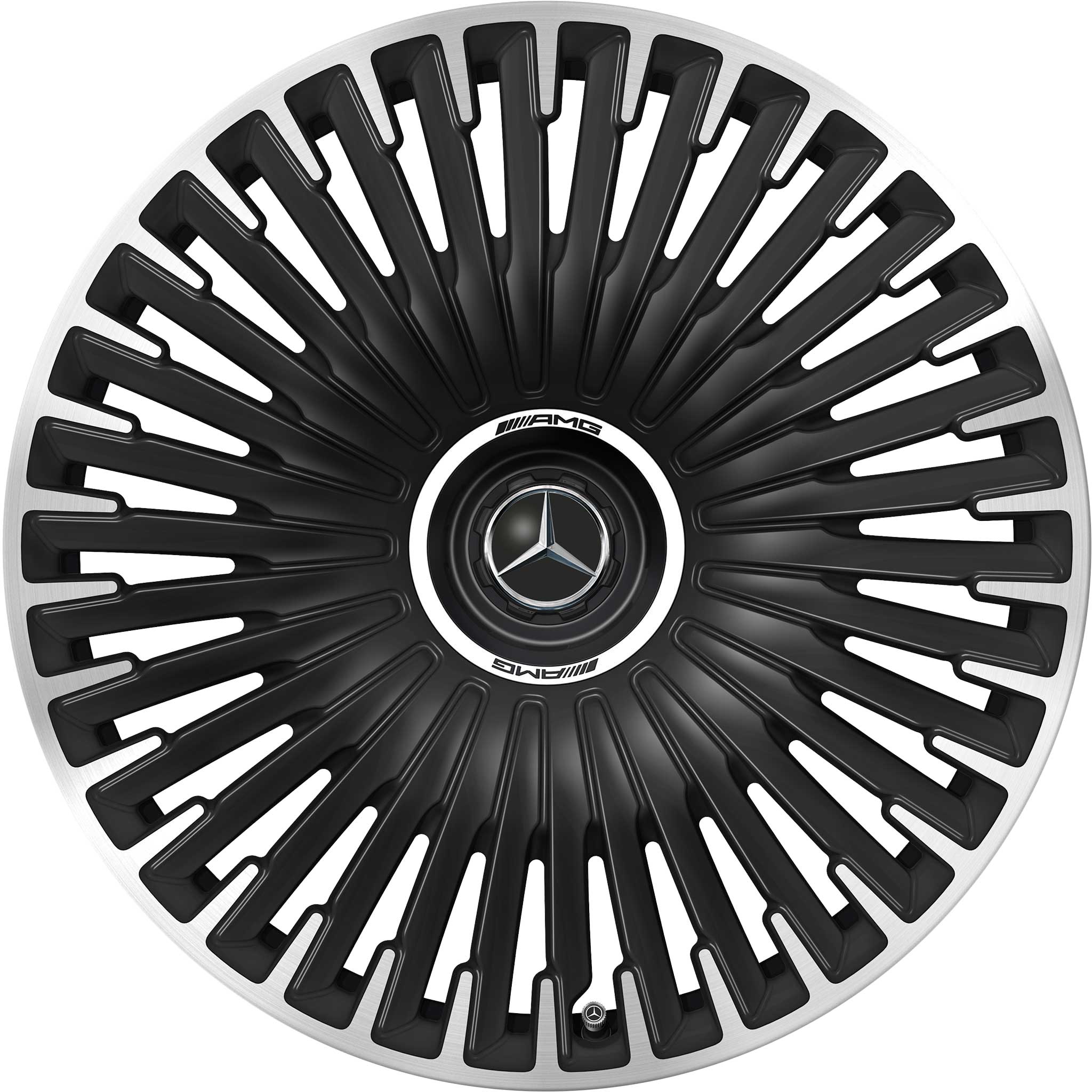AMG Multispoke [295-21] Matt Black with High Sheen Rim Edge Alloy Wheel Product Image #1