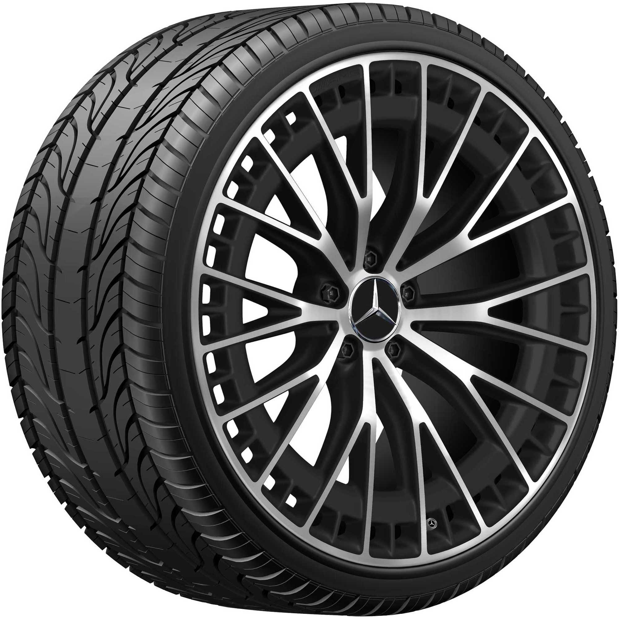 AMG Multispoke [295-21] Matt Black with High Sheen Alloy Wheel Product Image #3
