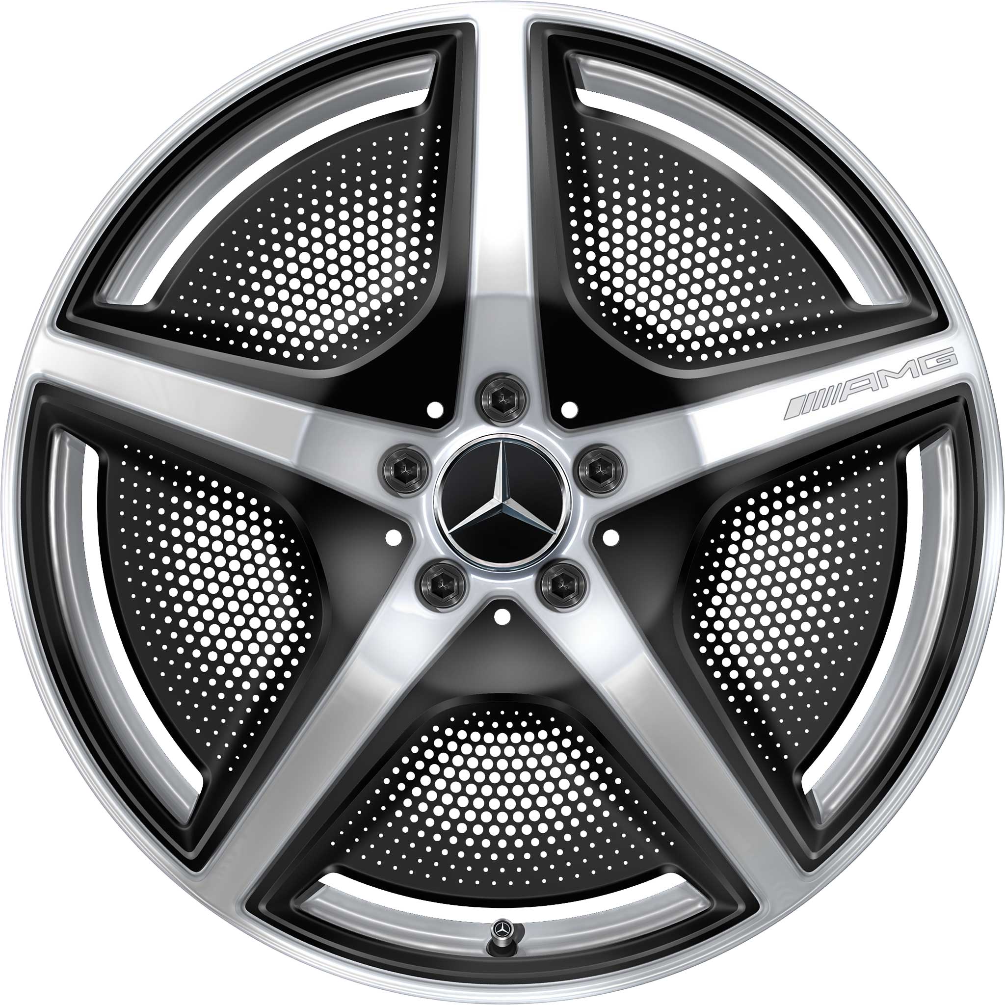 AMG 5 Spoke Aero [296-21] Gloss Black with High Sheen Alloy Wheel Product Image #1